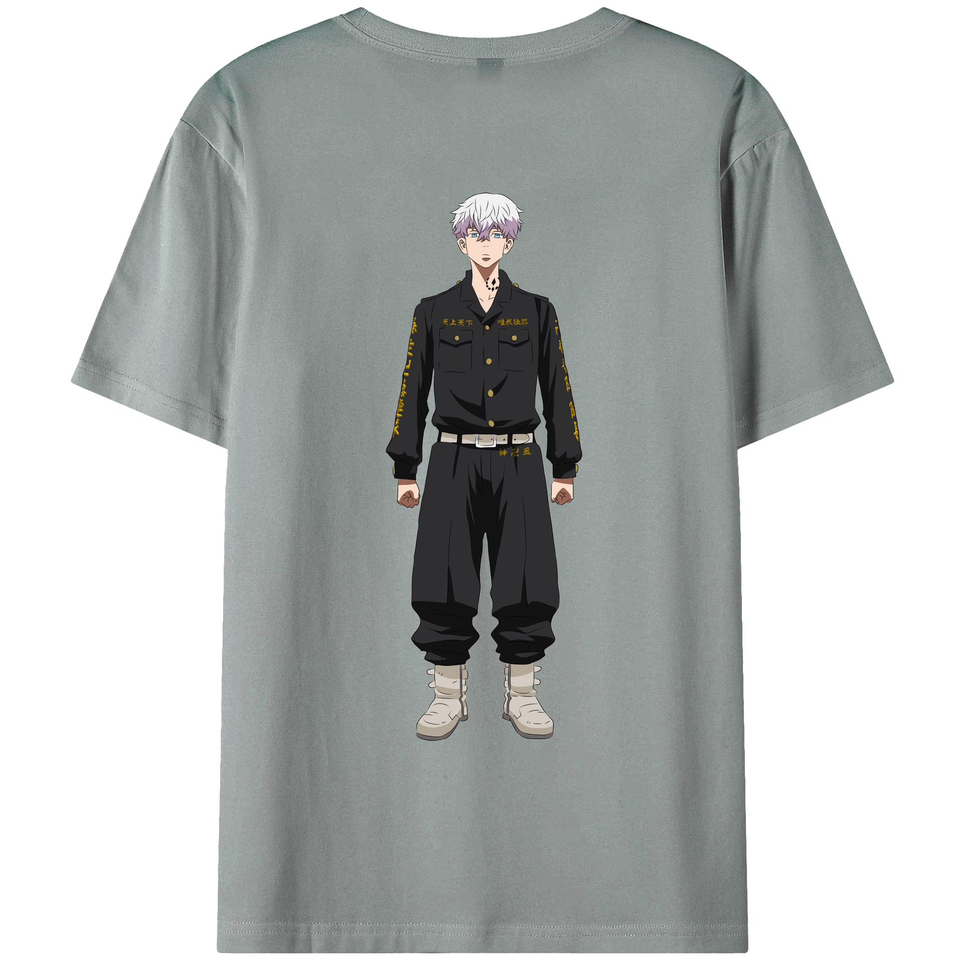 （画像用） 東京リベンジャーズ Tokyo Revengers 綿100％ メンズ半袖Tシャツ（バックプリント） 通気性